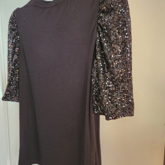 Rachel Roe Cocktail blouse with sequin sleeves. Size M - Picture 2 of 4